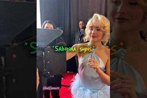Paparazzi Made a Celebrity Sign Their Camera Lens at the Grammys 👀📸#sabrinacarpenter #shorts