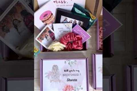 Bridesmaid hamper | bridal party gifts | wedding invite| budget friendly bridesmaid gift ideas