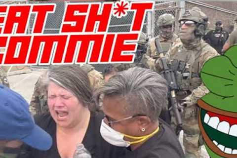 Law Enforcement Beats Up, Maces, Then Arrests Antifa Goofball