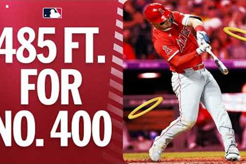MIKE TROUT HITS HIS 400TH CAREER HOME RUN 🚨 (Which lands a whopping 485-ft. away 🫢😳)