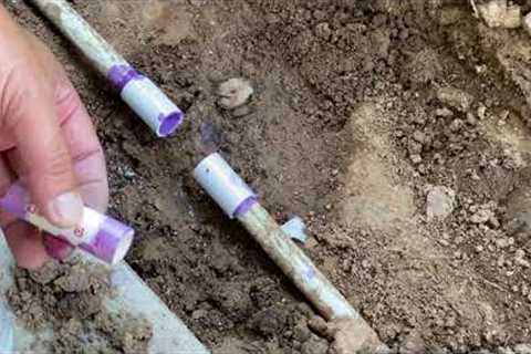 How to repair a cracked sprinkler pipe