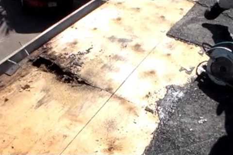 Water Damage Repair on a Flat Roof - Roofing