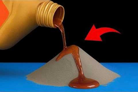 Not everyone knows this secret! Mix CEMENT with used motor oil and be Amazed! Creation Tips