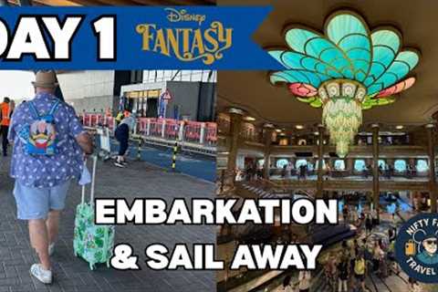 Disney Fantasy 2025 Cruise Vlog Day 1 | Embarkation & Sail Away Party!