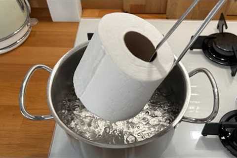 Look What I Did By Throwing Toilet Paper Into Boiling Water!👍