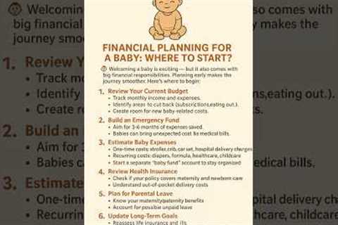 Financial Planning for a Baby: Where to Start?