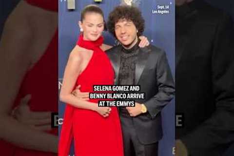 Selena Gomez and Benny Blanco arrive at the Emmys