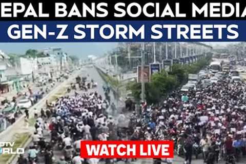 Nepal Protests LIVE | Nepal Bans 200 Social Media Apps, Youth Storm Streets