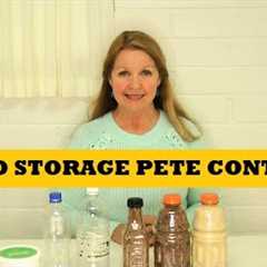 Prepper Pantry Food Storage Food in Recycled Plastic Containers PETE Bottles