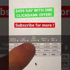 $499 With Clickbank in ONE DAY! #Shorts