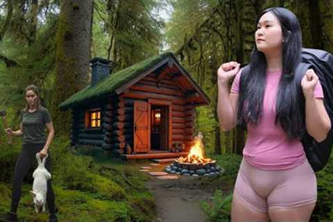 Build a Bushcraft Shelter. Hunt Rabbits, Survival Skills in the Deep Forest