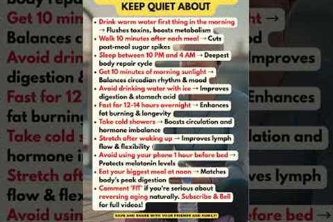 👆 10 Health Hacks Doctors Keep QUIET About After 50! #FitFixen #Shorts