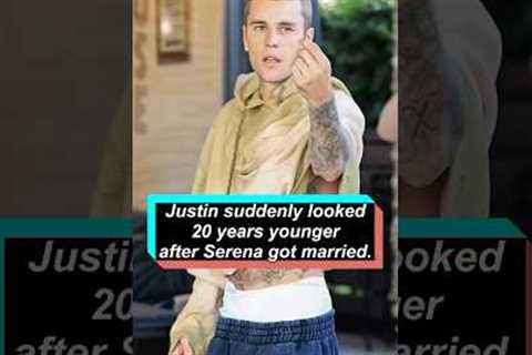 Justin suddenly looked 20 years younger after Serena got married. #justinbieber #selenagomez