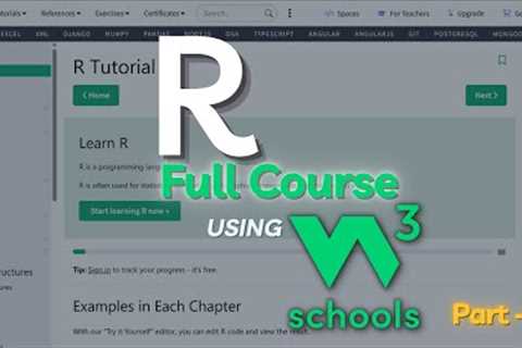 W3Schools R Programming Tutorial for Absolute Beginners (Part-2) | R Programming using W3Schools