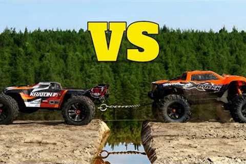 Traxxas X Maxx vs Arrma Kraton 8s | Remote Control Car in Mud | RC Car 4x4