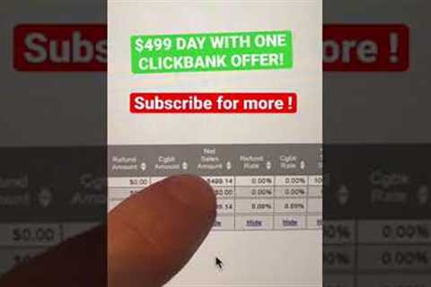 $499 With Clickbank in ONE DAY! #Shorts