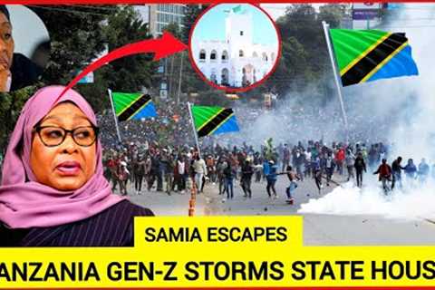 Kimeumana! 2 million Tanzania GEN-Z storms state house &amp; parliament buildings chanting Samia..