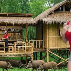TIMELAPSE - Building a Bamboo House from Start to Finish | Wild Survival Off Grid