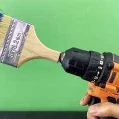 Just insert Paint brush into Drill and Every house needs this and no one does it! Creation Tips