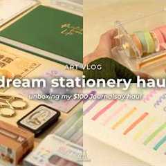 My 7-year-old self would not believe this huge stationery haul 😍 | ft. Journalsay |  Art vlog ASMR