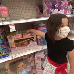 Target toy shopping on a budget for girls who like to shop