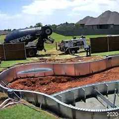 Time lapse video of vinyl pool installation, July 2020.
