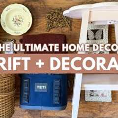INSANE Decor Haul from 5 Thrift Stores | Home Decor Thrift With Me + Decorate | Goodwill Haul