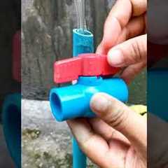 Connect Block Pipe While Water Still Flowing  #diy #repair #tips
