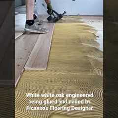 Wood floors installation #foryou #viral #fyp #creative #work #viralvideo #construction #follow #like
