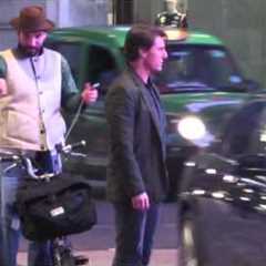 EXCLUSIVE - Tom Cruise Has A Near Miss With A London Bus