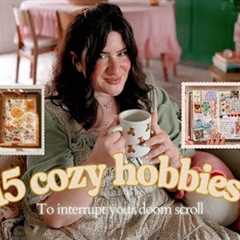 15 cozy hobbies for beginners 📚🧶🎨 coloring, reading, puzzles, crochet, junk journaling and more!
