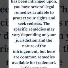 Remedies available for Trademark Infringement #trademarkinfringement #INJUNCTION SUIT