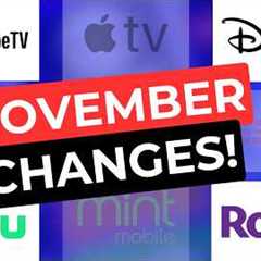 Big Streaming TV Changes for November 2025!
