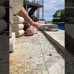 laying it DOWN 😤😤 #pool #landscaping #masonry #pavers