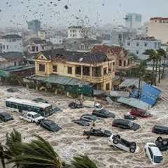 Vietnam Destroyed Today! Storm Surge Typhoon Kalmaegi Swept Away Homes, Cars in Quy Nhon
