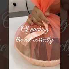 How to Tie The Perfect Net In Packing #giftwrapping #packing #trousseaupacking
