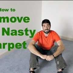 How to Remove Old Nasty Carpet (DIY)