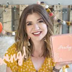 THE CUTEST MONTHLY BOX! May Peachy Box Unboxing | Katie Baker Style