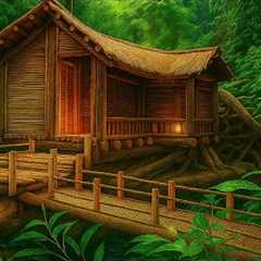 The Full Challenge: I Built a Bushcraft Survival House on a Fallen Giant Tree.