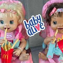 BABY ALIVE dolls go on a outing 🛒 shopping and McDonald’s 🍔