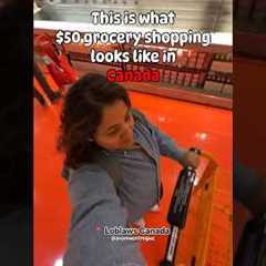 This is what grocery shopping looks like in Canada #toronto #canada #canadalife