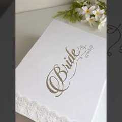 Bride box customization🤍 #customizedgifts #weddinggift #bridetobe #bride #wedding2024 #handmadgift