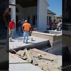 Progress - This travertine is amazing! #pool #landscape #design