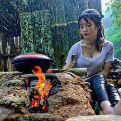 Survival skills in the wild - Building a bamboo house in the wilderness