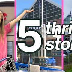 Thrifting at 5 Different Thrift Stores!