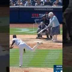 78 YEAR OLD GRANDMA HITS INSANE HOME RUN😱⚾️ #shorts #homerun #mlb #baseball