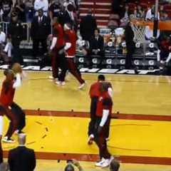 Lebron James Pregame Dunk Contest During Miami Heat Pre-Game Warmups (HD QUALITY)