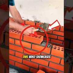 Professional Bricklaying Technique Using a Brick Trowel | Masonry Skills for Perfect Brick Walls