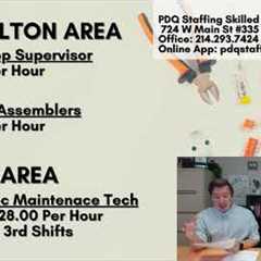 PDQ Staffing Skilled Trades Lewisville - Dallas Jobs