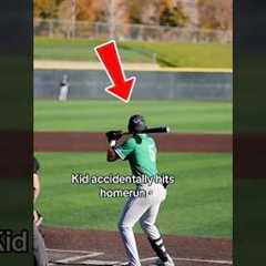 Kid accidentally hits homerun #shorts